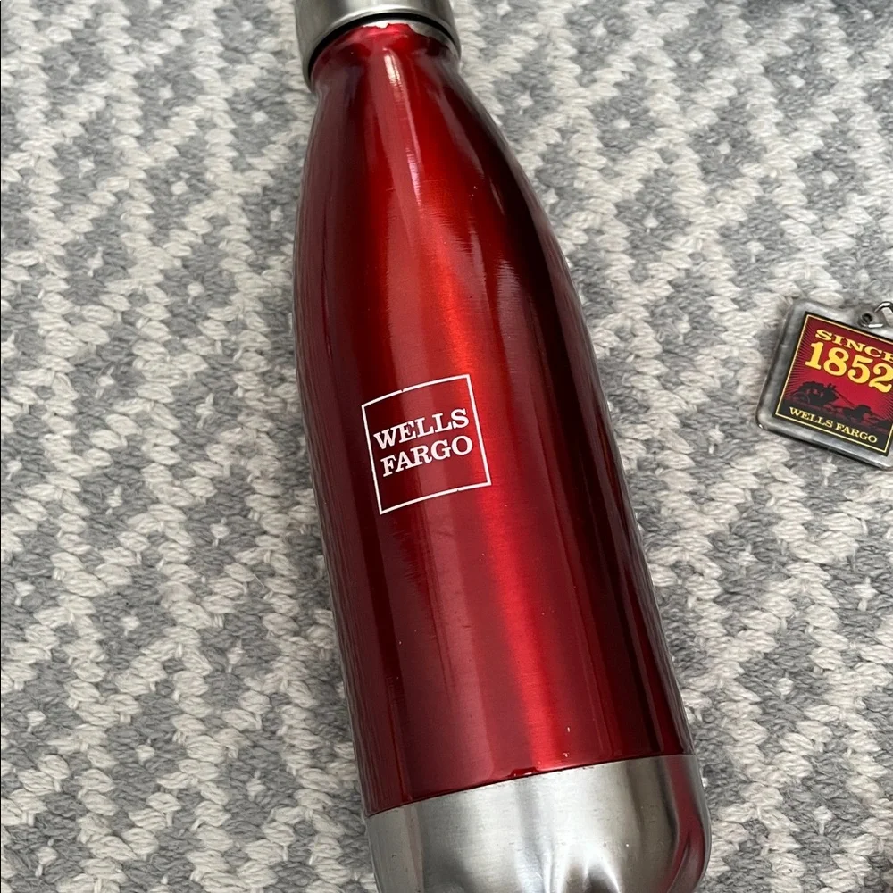 Wells Fargo Pony Water Bottle Folio Keychain